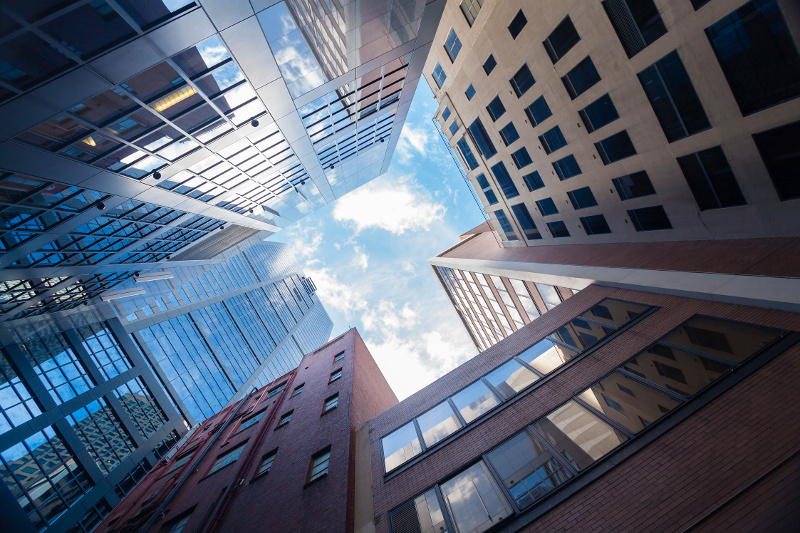 Urban Buldings Against Blue Sky