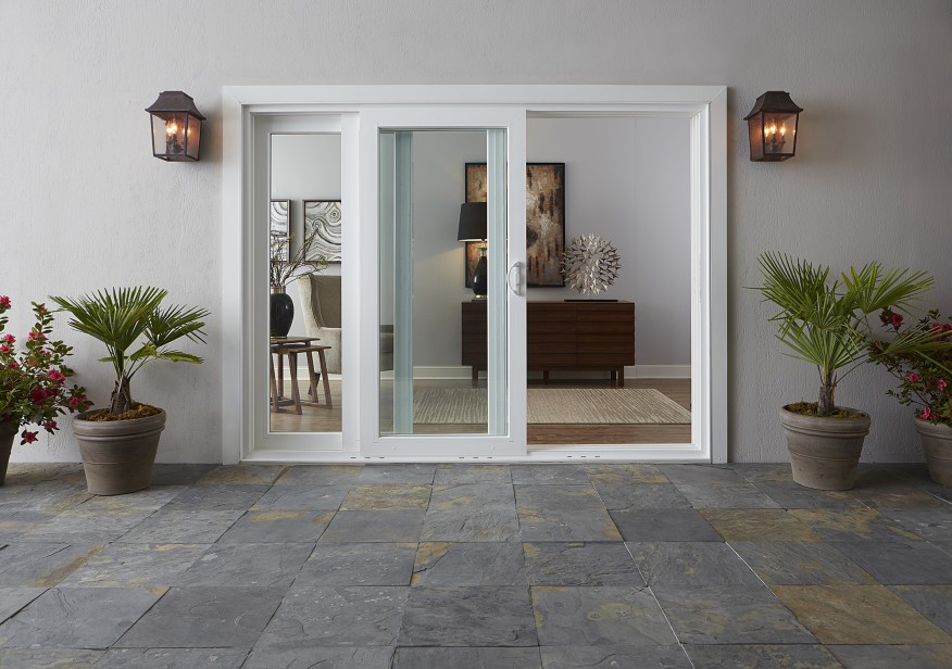 White sliding door