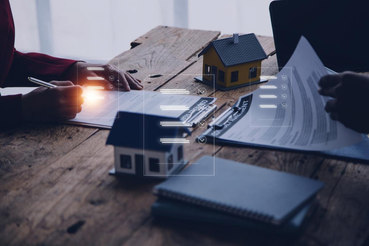 Two men working on home design
