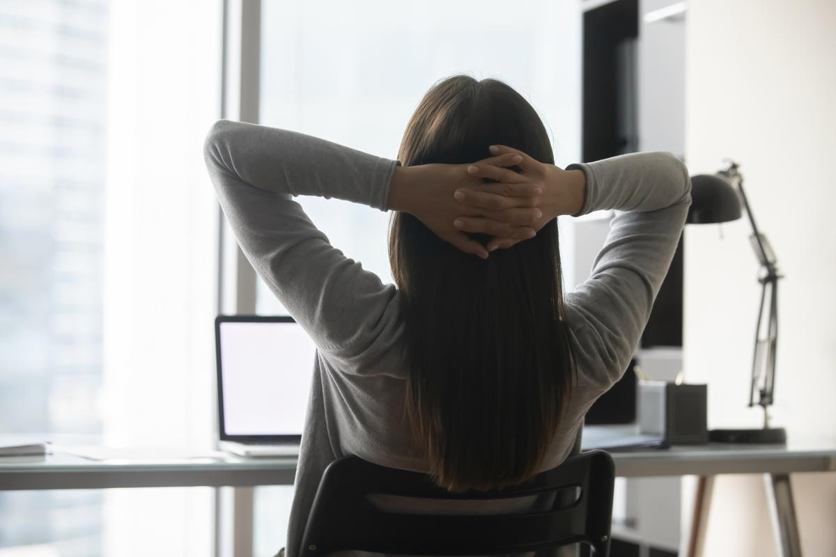 Woman relaxing at home