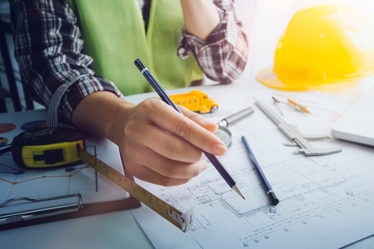 Architects working on a house design.
