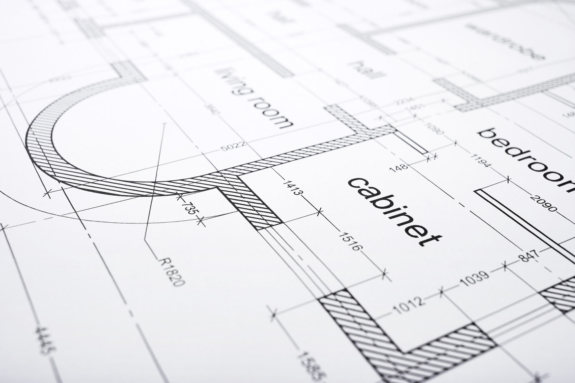 Building construction blueprint