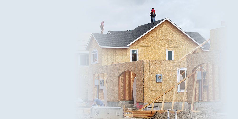 Unfinished home in the process of construction