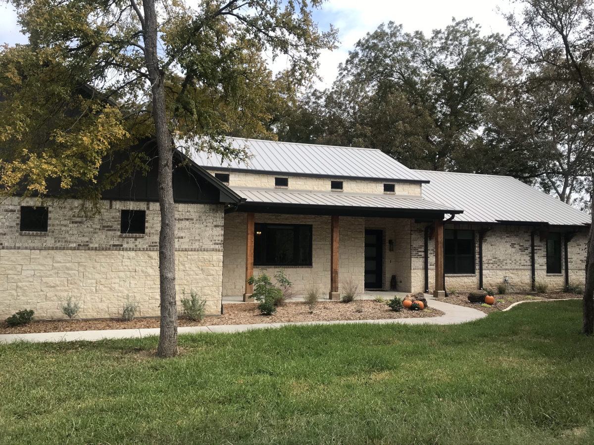 The front of a finalized home